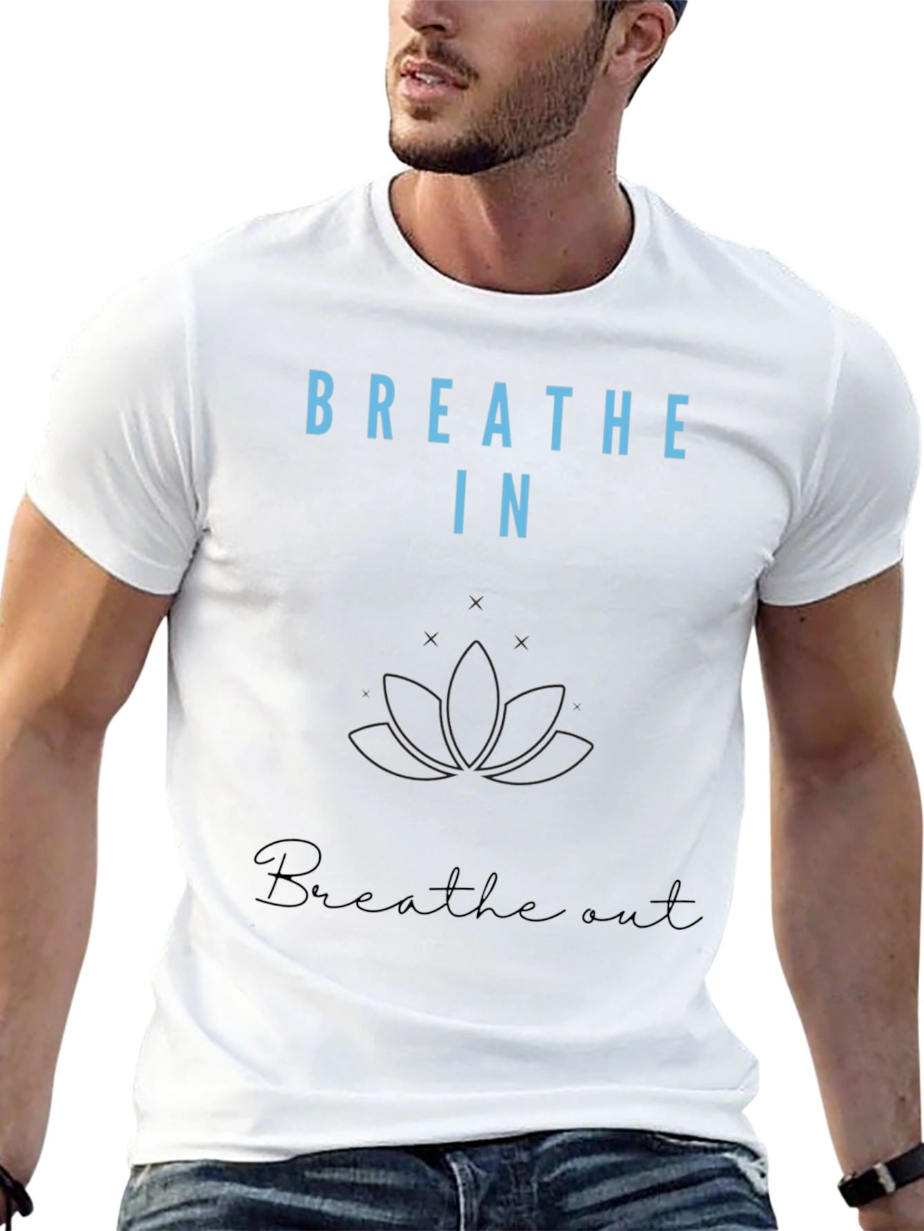 Breathe In Breathe Out Graphic Tee - Meditation Shirt