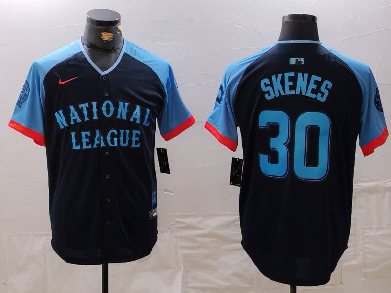 Men's National League Paul Skenes #30 Navy 2024 MLB All-Star Game Limited Player Jerseys