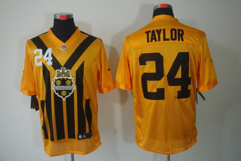 Men's Pittsburgh Steelers Ike Taylor #24 Gold Game Jerseys