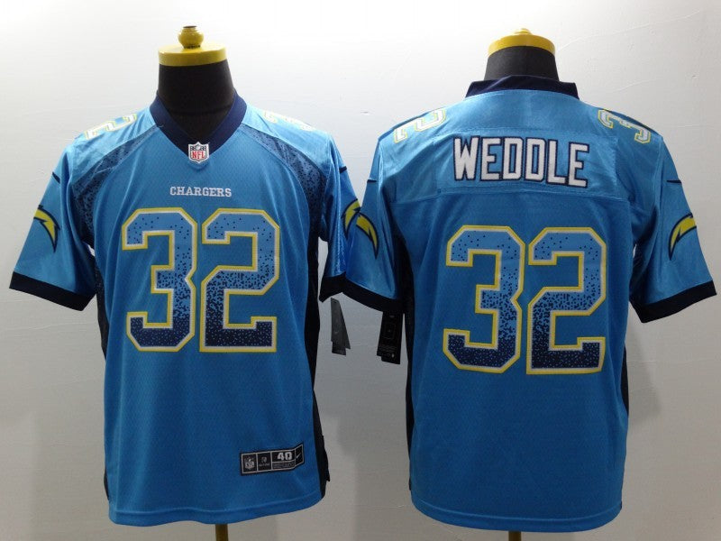 Men's Los Angeles Chargers Eric Weddle #32 Blue Game Jerseys