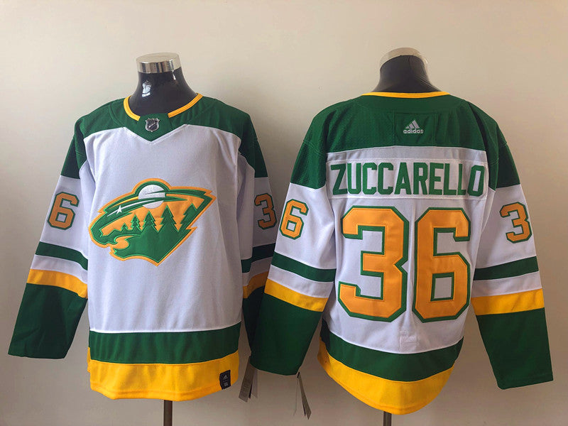 Men's Minnesota Wild Mats Zuccarello #36 White Breakaway Jerseys