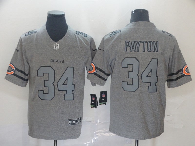 Men's Chicago Bears Walter Payton #34 Gray Game Jerseys