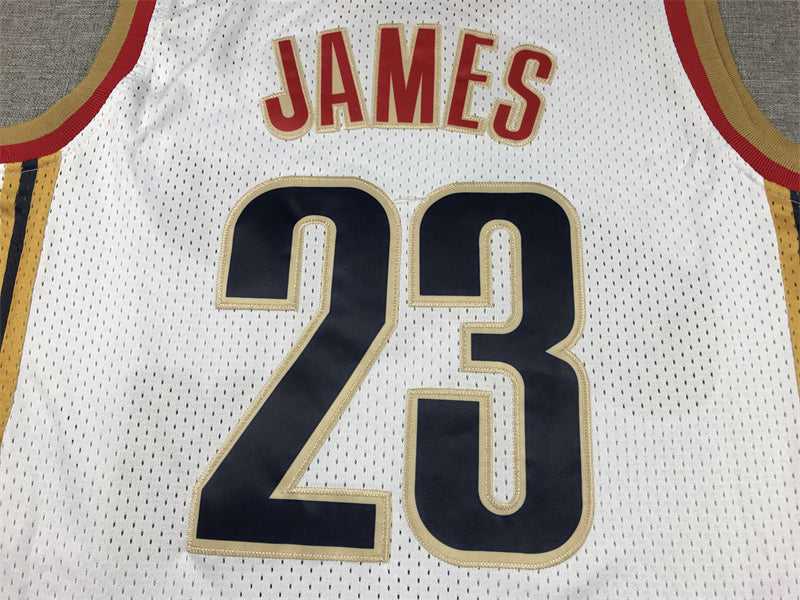 Men's Cleveland Cavaliers LeBron James #23 White 2003-04 Hardwood Classics Swingman Jerseys
