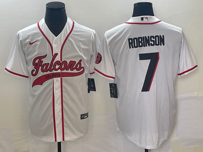 Men's Atlanta Falcons Bijan Robinson #7 White Game Jerseys Joint Edition