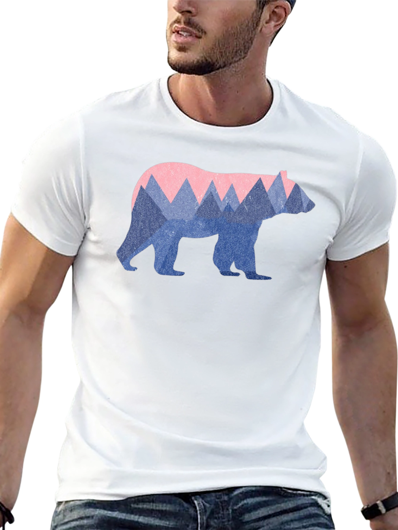 Mountain Bear Graphic Tee - Nature Inspired Style