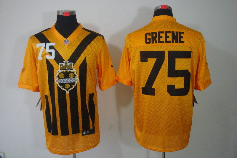 Men's Pittsburgh Steelers Joe Greene #75 Gold Game Jerseys