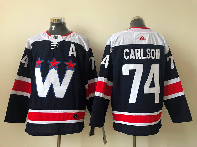Men's Washington Capitals John Carlson #74 Navy Home Breakaway Jerseys