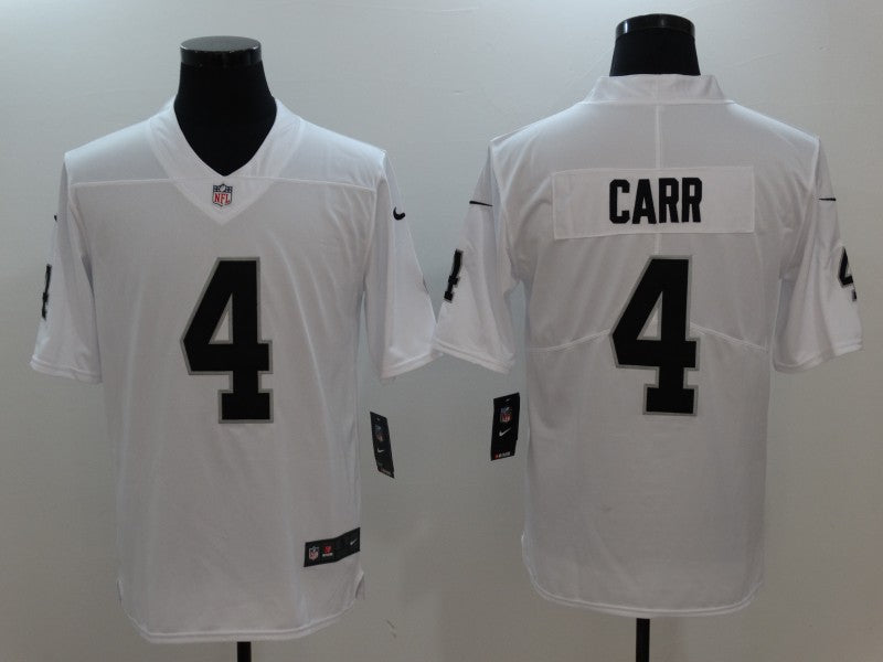 Men's Las Vegas Raiders Derek Carr #4 Black Vapor Jerseys White