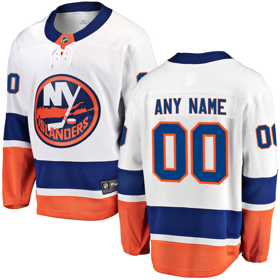 Men's New York Islanders Fanatics Branded White Custom Player Jerseys