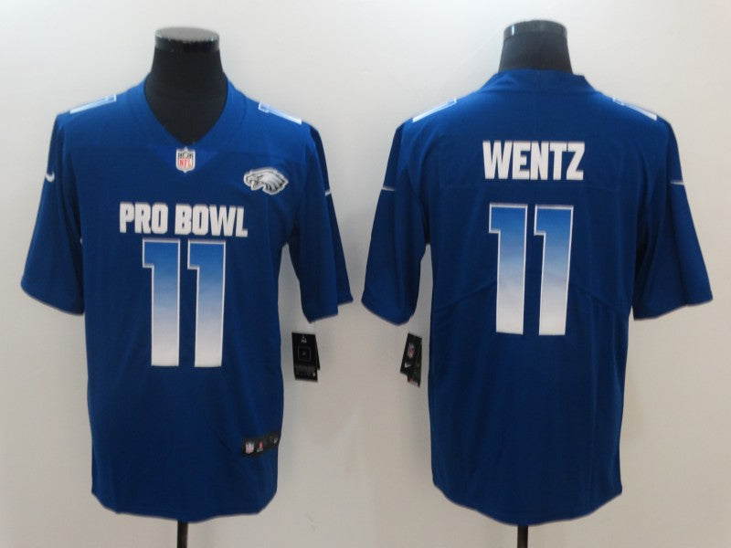 Men's Philadelphia Eagles Carson Wentz #11 Blue Game Jerseys