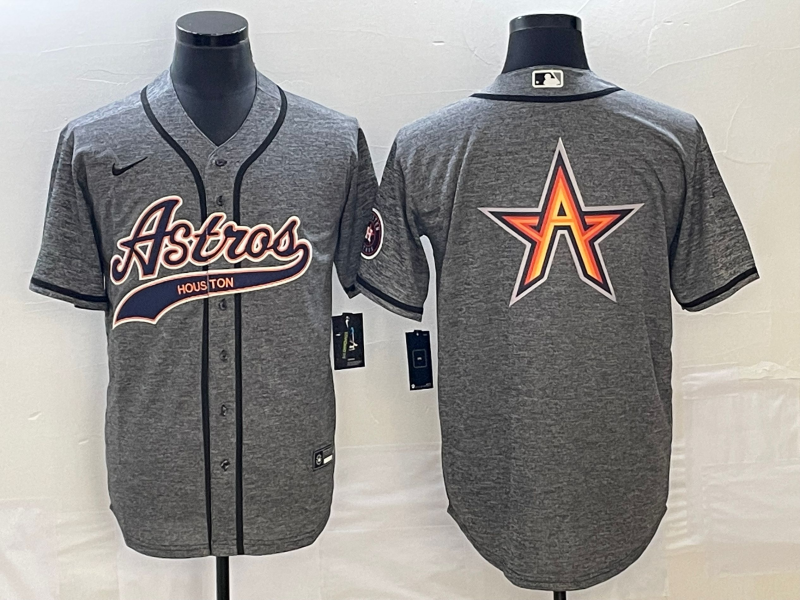 Men's Houston Astros Gray Joint Edition Alternate Replica Jerseys