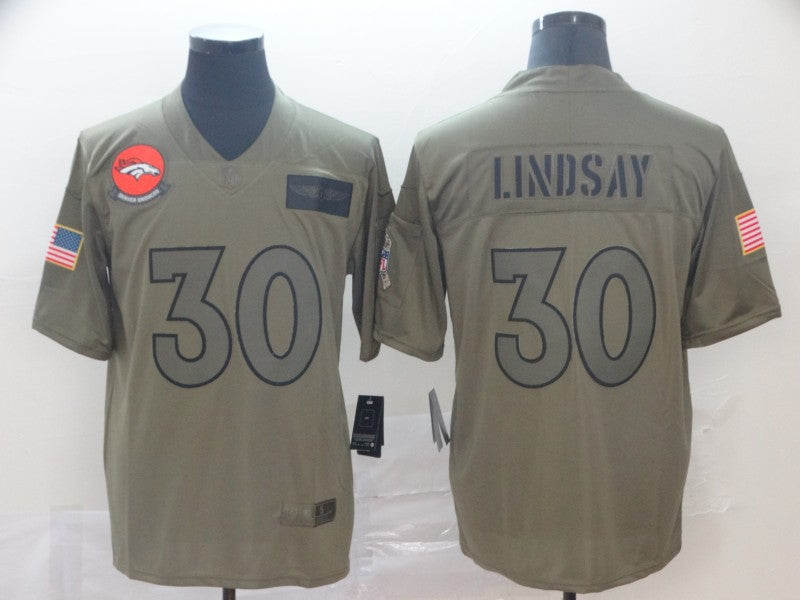 Men's Denver Broncos Phillip Lindsay #30 Brown Jerseys