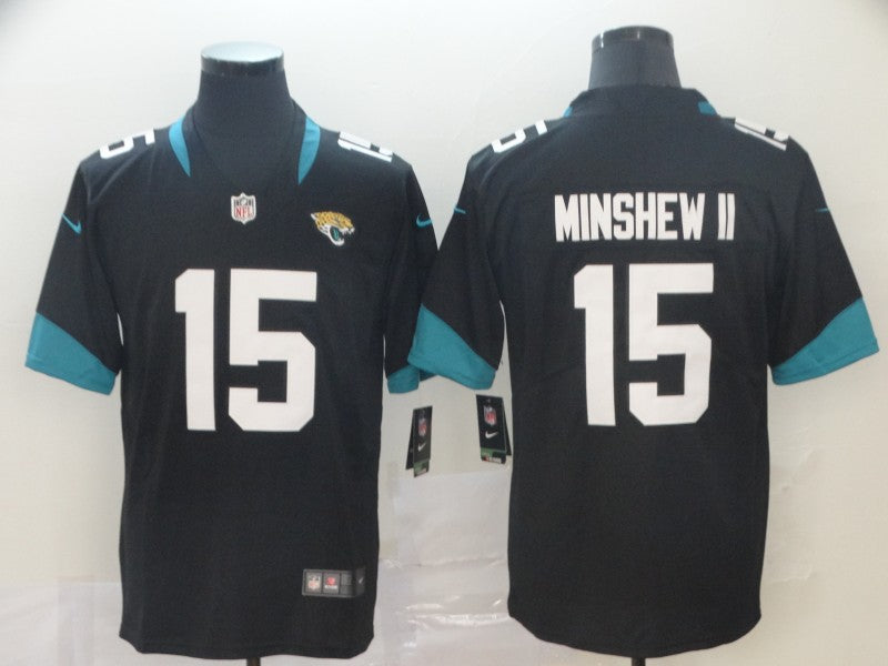 Men's Jacksonville Jaguars Gardner Minshew II #15 Black Game Player Jerseys