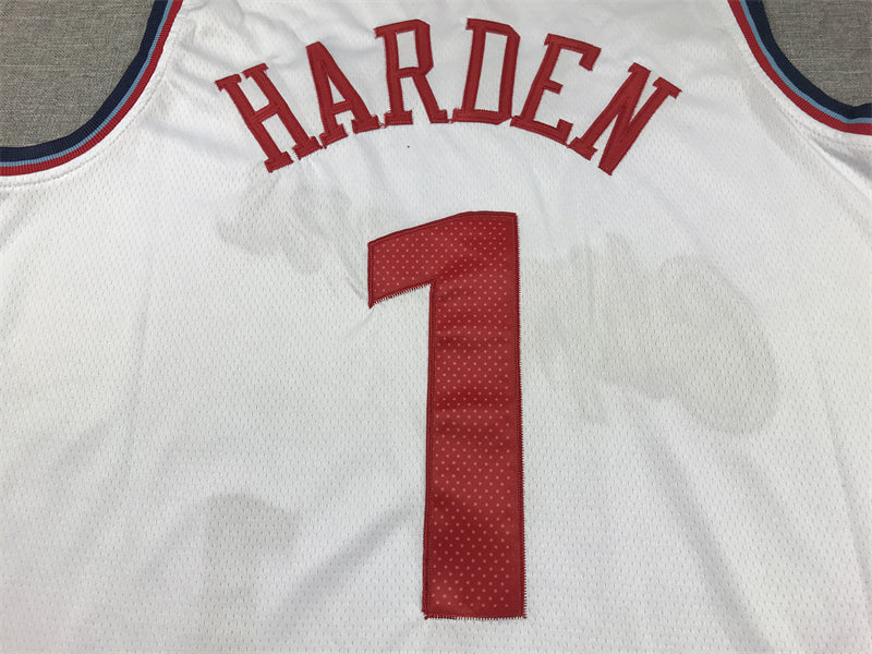 Men's LA Clippers James Harden #1 White Swingman Player Jerseys