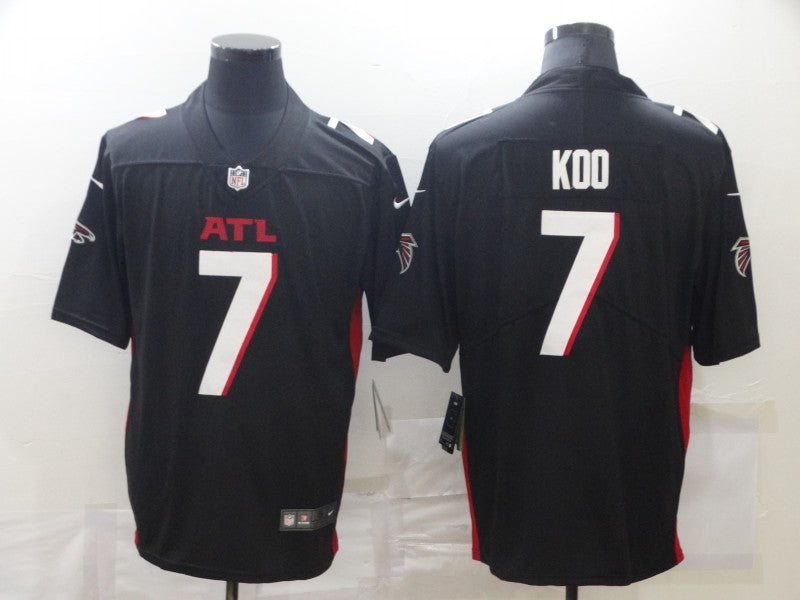 Men's Atlanta Falcons Younghoe Koo #7 Black Game Jerseys
