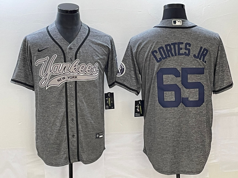 Men's New York Yankees Nestor Cortes Jr. #65 Gray Game Jerseys Joint Edition
