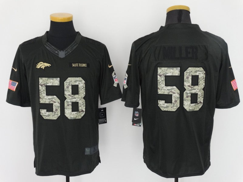 Men's Denver Broncos Von Miller #58 Black Authentic Game Jerseys