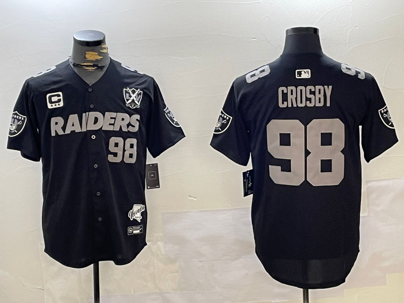 Men's Las Vegas Raiders Maxx Crosby #98 Black Team Player Jerseys