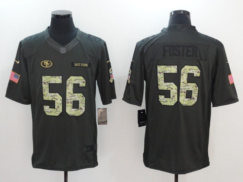 Men's San Francisco 49ers Ruben Foster #56 Army Green Game Jerseys