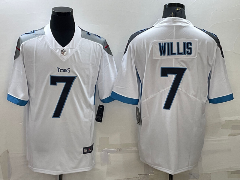 Men's Tennessee Titans Malik Willis #7 White Game Jerseys