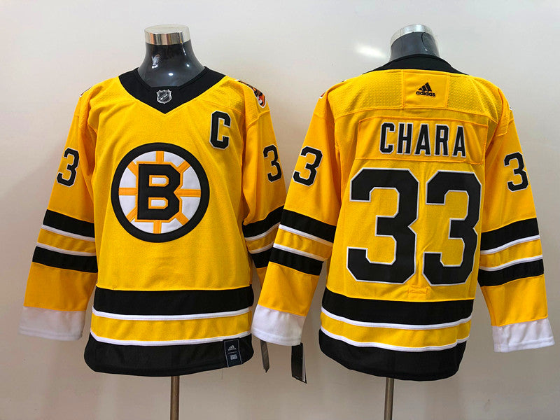 Men's Boston Bruins Zdeno Chara #33 Yellow Replica Jerseys