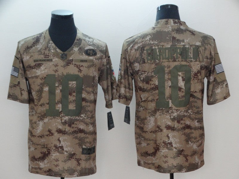Men's San Francisco 49ers Jimmy Garoppolo #10 Camouflage Game Jerseys