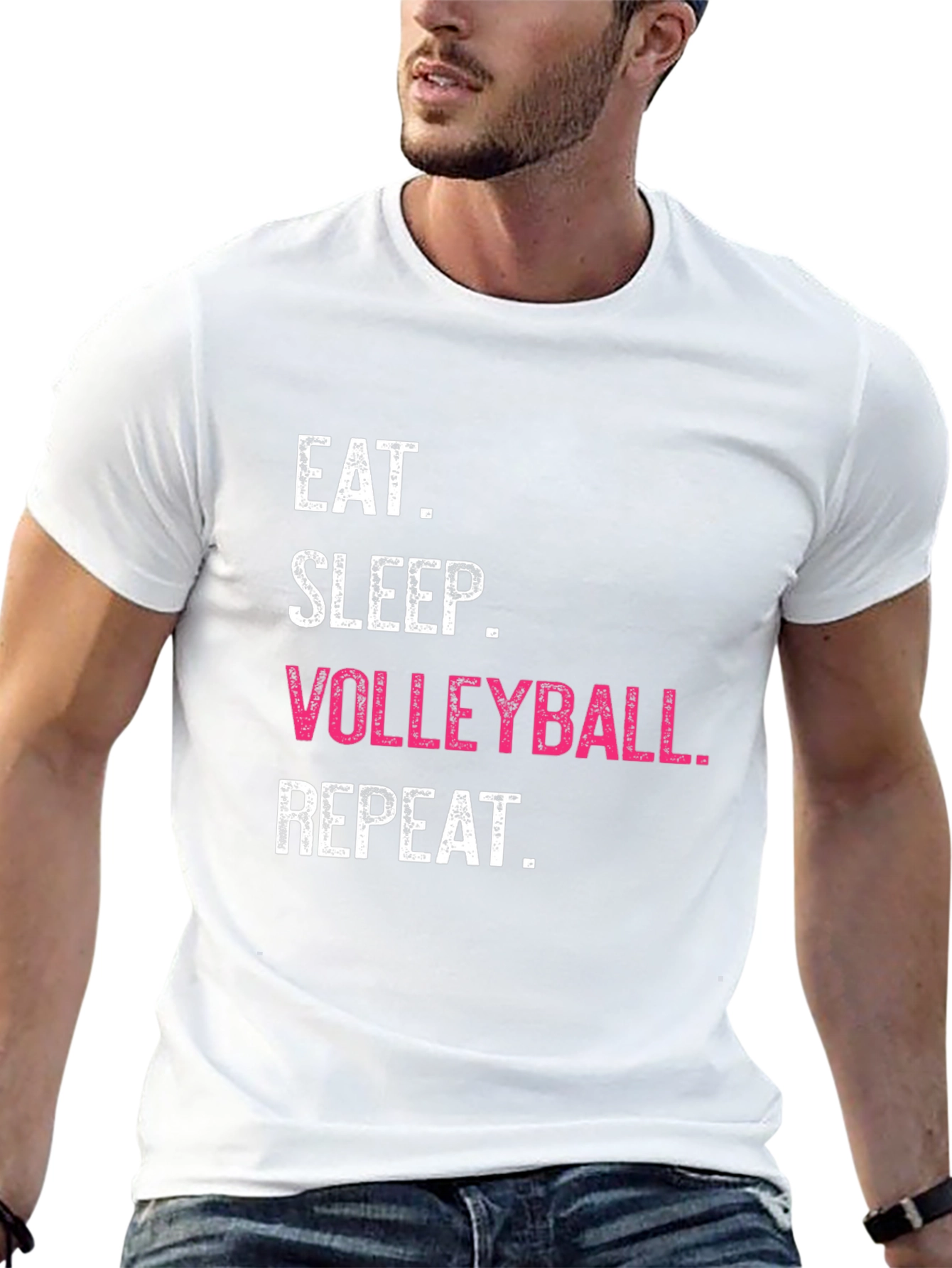 Eat Sleep Volleyball Repeat Black T-Shirt