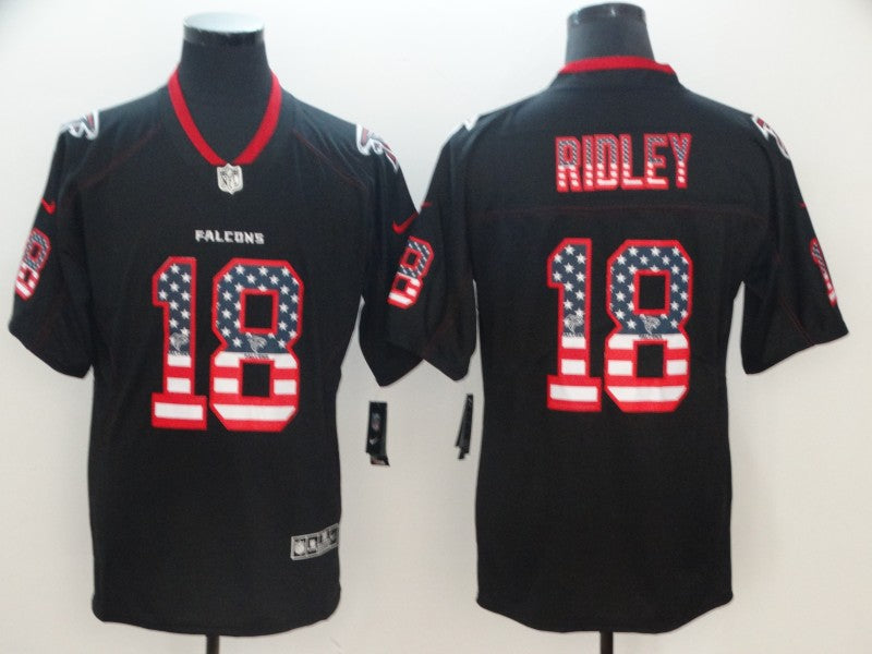 Men's Atlanta Falcons Calvin Ridley #18 Black Alternate Game Jerseys
