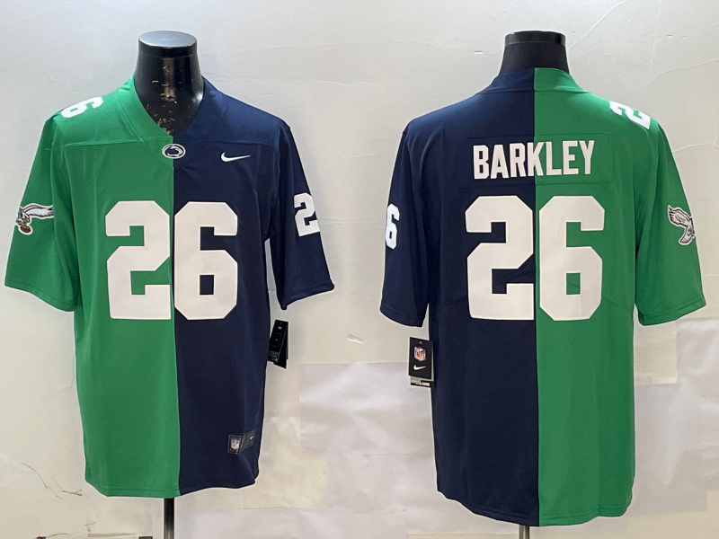 Men's Philadelphia Eagles Saquon Barkley #26 Green/Navy Player Jerseys
