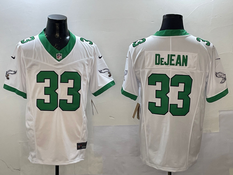 Men's Philadelphia Eagles Cooper DeJean #33 White Game Jerseys