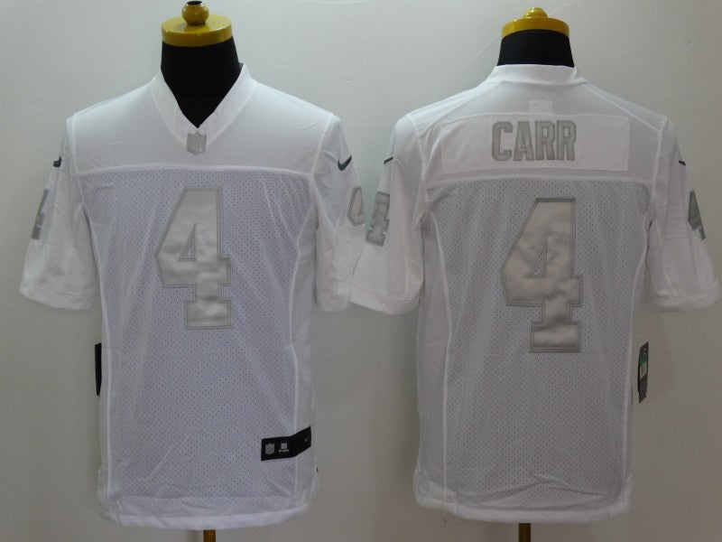 Men's Las Vegas Raiders Derek Carr #4 White Player Jerseys