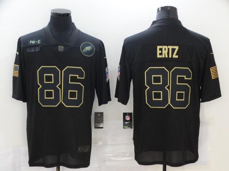 Men's Philadelphia Eagles #86 Zach Ertz Black Team Game Jerseys