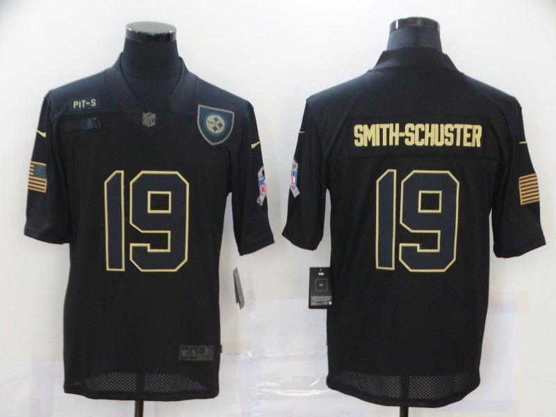 Men's Pittsburgh Steelers #19 JuJu Smith-Schuster Black Game Jerseys