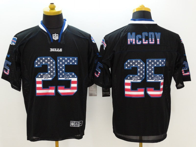Men's Buffalo Bills LeSean McCoy #25 Black Game Jerseys