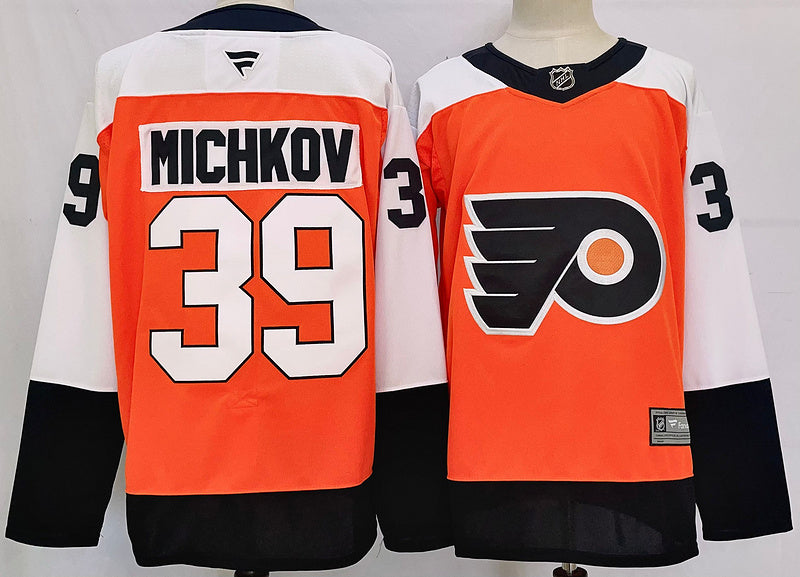 Men's Philadelphia Flyers Matvei Michkov #39 Oange Player Jerseys