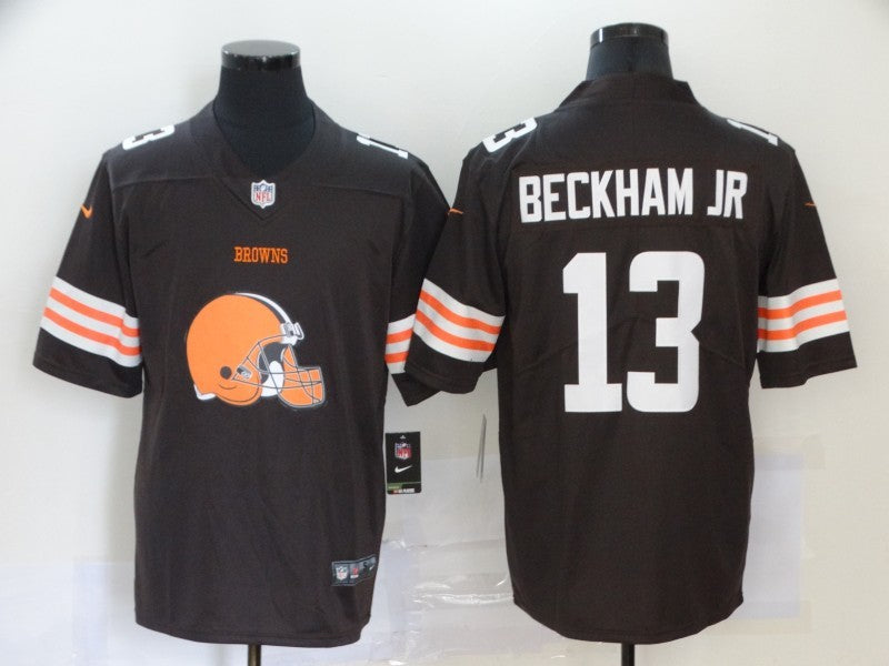 Men's Cleveland Browns Odell Beckham Jr. #13 Brown Authentic Game Jerseys