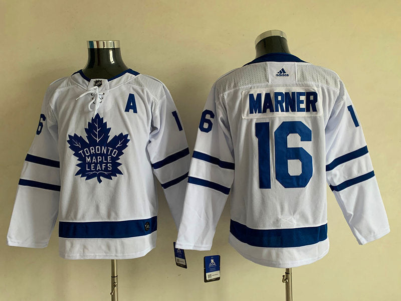 Men's Toronto Maple Leafs Mitch Marner #16 White Player Game Jerseys