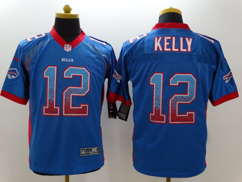 Men's Buffalo Bills Jim Kelly #12 Blue Game Player Jerseys