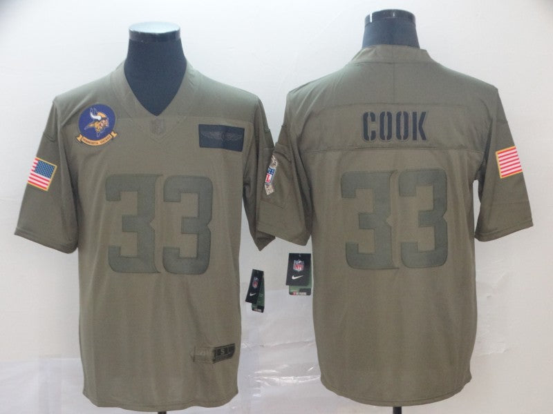 Men's Minnesota Vikings Dalvin Cook #33 Brown Game Jerseys