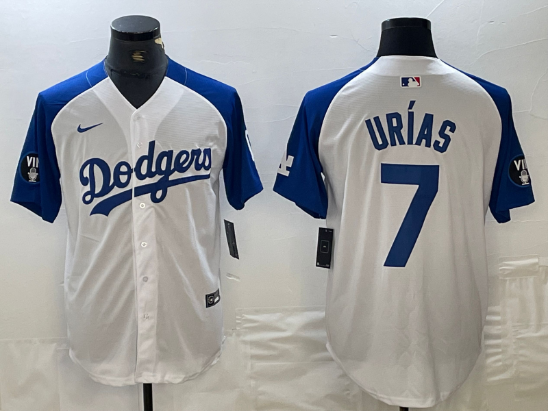 Men's Los Angeles Dodgers Julio Urias #7 White Limited Jerseys