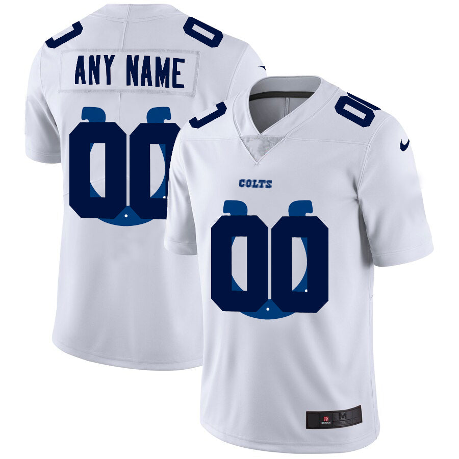Custom1 Indianapolis Colts White Team Big Logo Vapor Untouchable Limited Jerseys Stitched American Football Jerseys