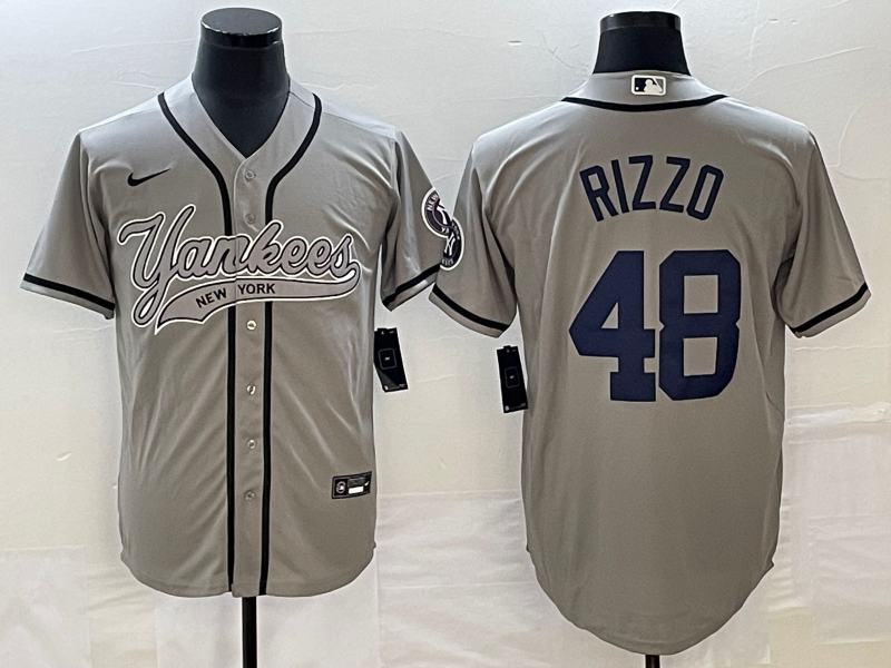 Men's New York Yankees Anthony Rizzo #48 Gray Player Jerseys Joint Edition