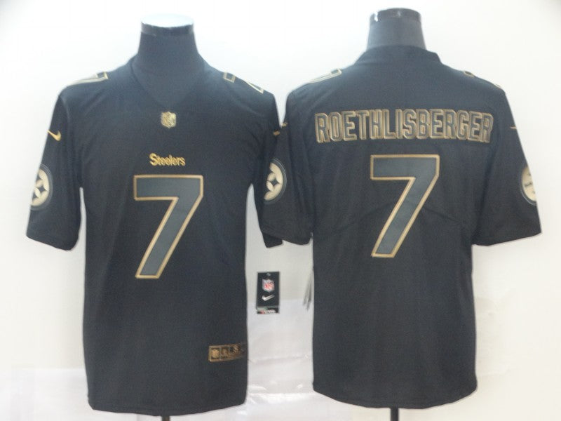 Men's Pittsburgh Steelers #7 Ben Roethlisberger Black Game Jerseys