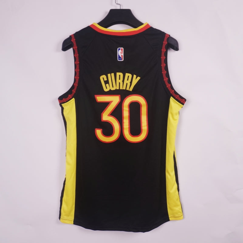 Men's Golden State Warriors Stephen Curry #30 Black Swingman Player Jerseys