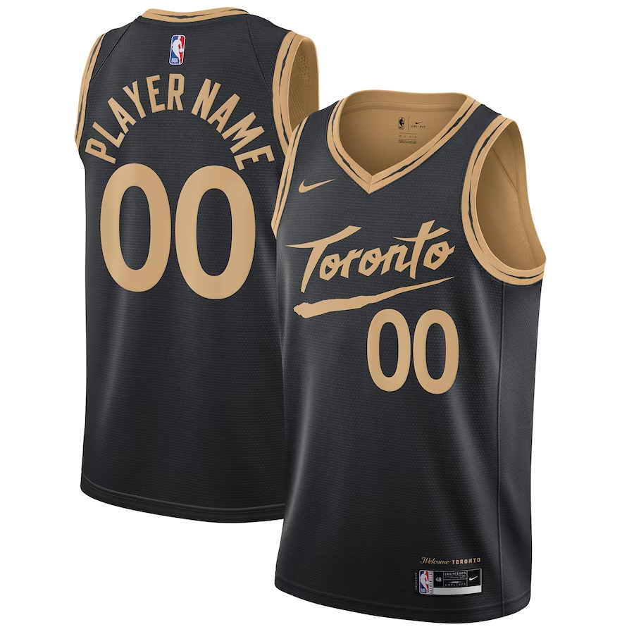 Men's Toronto Raptors Black 2020/21 Swingman Custom Jerseys - City Edition
