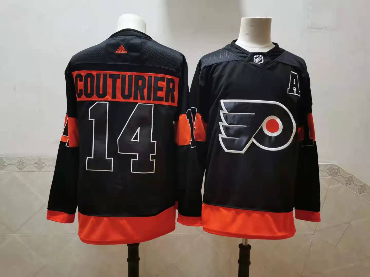 Men's Philadelphia Flyers Sean Couturier #14 Black Player Jerseys