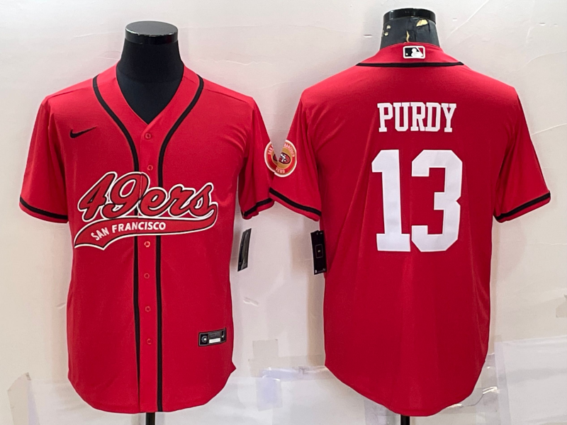Men's San Francisco 49ers Brock Purdy #13 Red Game Jerseys Joint Edition