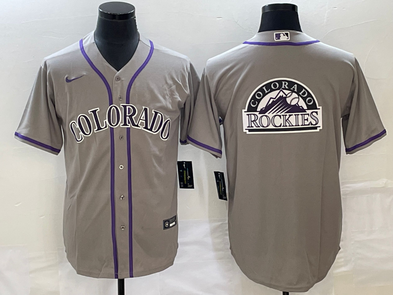 Men's Colorado Rockies Gray Replica Team Jerseys