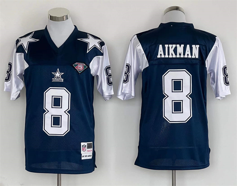 Men's Dallas Cowboys Troy Aikman Mitchell & Ness Navy Legacy Replica Player Jerseys