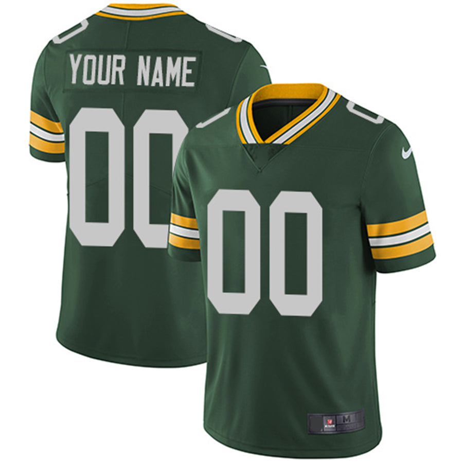 Custom1 Green Bay Packers Green Custom1ized Vapor Untouchable Player Limited Jerseys Stitched American Football Jerseys
